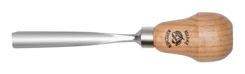 Kirschen Kerbschnitzbeitel 10 mm mit Birnenheft gerade mit flacher Höhlung - 5606010