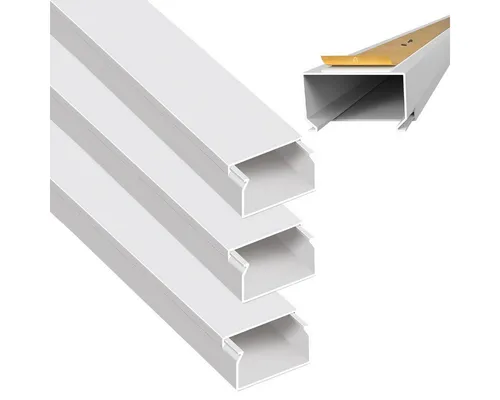 ARLI Kabelkanal Schraubbar mit Bodenlochung (4m Set, 4-St), PVC, schwer entflammbar, IP-Bewertung: IP40