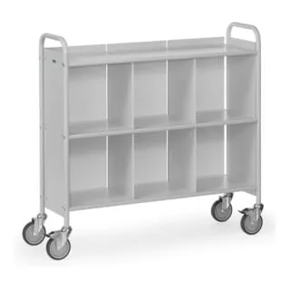 fetra Bürowagen 4878 - Tragkraft 150kg mit TPE-Reifen - Akten- & Hängeregistraturwagen, stabil und flexibel dank Steck- und Schraubprinzip; ideal für effiziente Büroorganisation mit einer Tragkraft von 150kg.