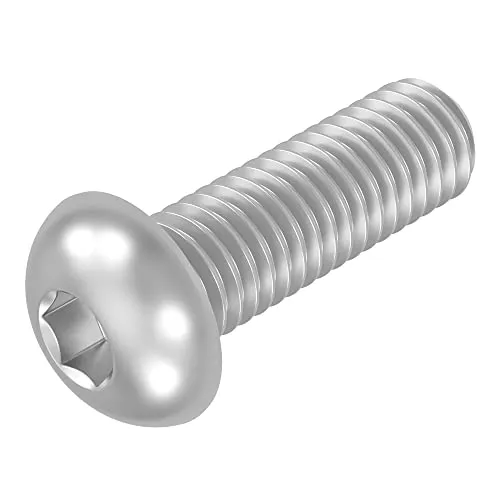 SECCARO Flachkopfschraube M6 x 20 mm, Edelstahl V2A VA A2, ISO 7380, Innensechskant, 20 Stück