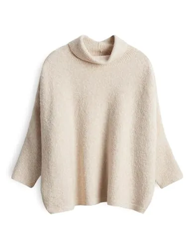 someday Damen Pullover | TIOLA Detail Regular Rollkragenpullover aus Bouclé Strick Mellow mélange, M