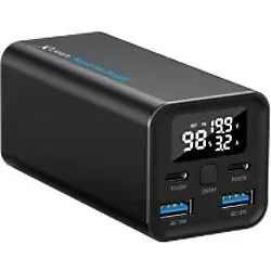 XLayer Powerbar 65W Power Bank 20000mAh - Powerbank mit 20.000 mAh Kapazität, ideal für schnelles Laden von Laptops und Smartphones, inklusive digitalem Display zur genauen Überwachung des Ladelevels.