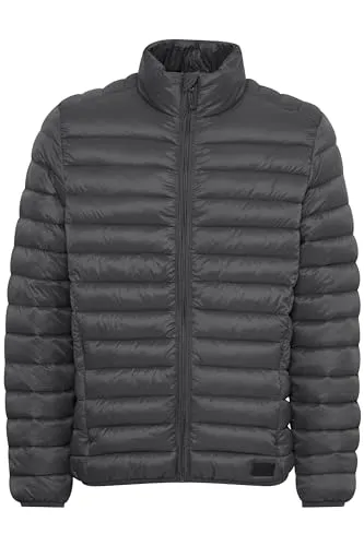 Blend BHNils Herren Steppjacke - Übergangsjacke in Ebony Grey - Funktionsjacke, leicht wattiert mit hochabschließendem Kragen und Reißverschlusstaschen, ideal für jede Saison und nachhaltig produziert.