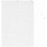 vidaXL 130 x 90 cm Aluminium Balkenjalousien mit Vorhängen in Weiß - Moderne und elegante Jalousien aus langlebigem Aluminium für optimale Lichtkontrolle und Privatsphäre. Ideal für jeden Raum, pflegeleicht und stilvoll.