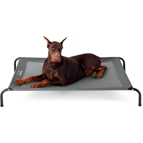 Produktbild Bedsure Erhöhte Hundeliege für große Hunde, grau, 124x90 cm