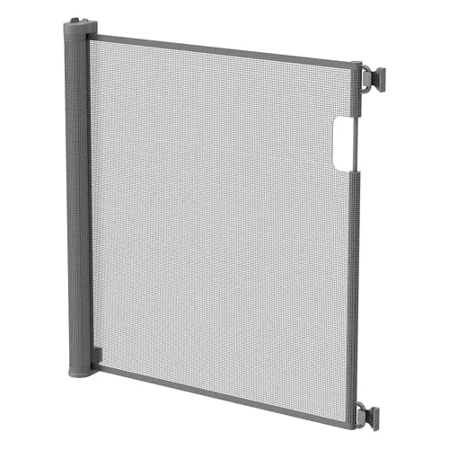 TULANO Guardian Treppenschutzgitter ausziehbar 5-180 cm, Höhe 86 cm, Grau