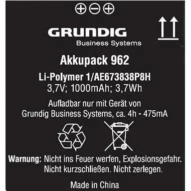 Grundig Li-Ion 1000 mAh Akku