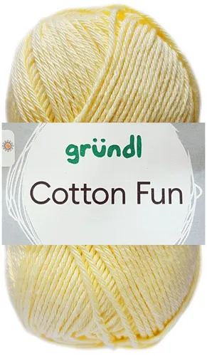 Gründl 50 Gramm Gründl Cotton Fun 22 Pastellgelb Häkelwolle
