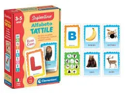 Clementoni Sapientino Montessori - Taktiles Alphabet, Lernspiel für Kinder von 3-5 Jahren mit Flashcards zum Lernen von Buchstaben und Wörtern, Made in Italy, italienische Sprache, 16838