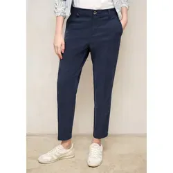 Street One Studio Mid Waist Slim Leg Chino Casual Fit in Midnight Muse 40
