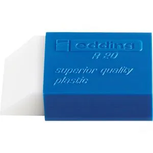 Edding Radiergummi R20, 4-R20, für Bleistifte, in Griffhülle, aus Kunststoff