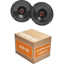 JBL Club 620F Einbaupaket für Audi Q5 8R – 16,5 cm Lautsprecher - Komplettset für den einfachen Austausch der Lautsprecher in Ihrem Audi Q5 (2008-2012). Das Set umfasst 2x JBL Tief-Mitteltöner mit integriertem Hochtöner und alle nötigen Adapter für eine problemlose Installation.