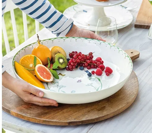 Villeroy & Boch Colourful Spring Schüssel Ø 38,0 cm - Schüssel aus hochwertigem Porzellan mit buntem Blumendesign, spülmaschinenfest und ideal für jeden Anlass.