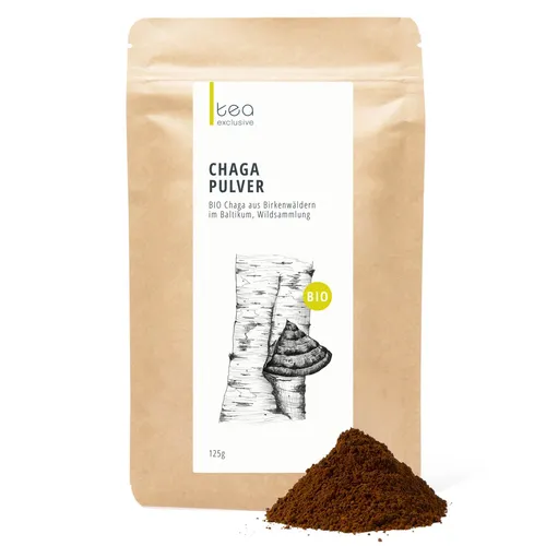 tea exclusive - Chaga Pilz Pulver bio wildsammlung