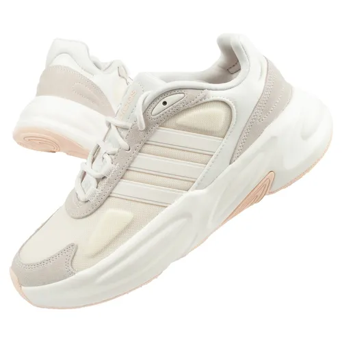 Adidas Ozelle Damen Sportschuhe [GX1727] - Bequeme Sneaker aus Echtleder - Damen Sneaker in EU-Größe 41, aus hochwertigem Echtleder, ideal für Sport und Freizeit, mit lässigem Schnürverschluss und stylischem beige Design.