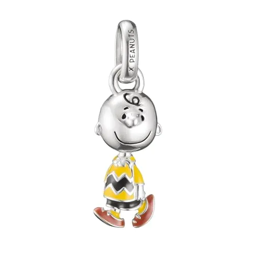 THOMAS SABO Charm Anhänger PEANUTS Charlie Brown aus 925 Sterling Silber - Charm im Design von Charlie Brown, aus hochwertigem 925er Sterling Silber, ideal als persönliches Geschenk oder für die eigene Sammlung. Ein farbenfrohes Highlight für jeden Look!