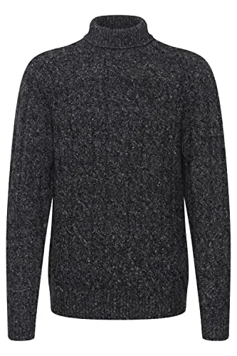 CASUAL FRIDAY CFKarl Herren Rollkragenpullover - Grobstrick in Dark Navy Melange (2XL) - Grobstrick Rollkragenpullover mit Regular Fit, ideal für den Alltag. Hochwertige Baumwolle, stilvolles Zopfstrick-Muster und vielseitig kombinierbar für jeden Anlass.
