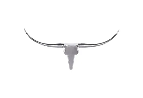 Wohnling Wanddekoobjekt WL1.245 - Deko Hirschgeweih Aluminium 100 cm - Deko-Objekte: Modernes Wanddeko Metall Design in Silber, bringt stilvolle Eleganz in Ihr Zuhause und setzt beeindruckende Akzente.