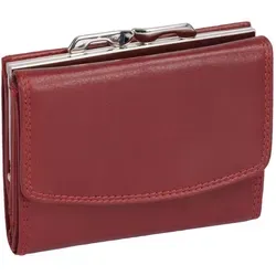 Lemondo Leder-Knipsbörse Damenbörse - Rot - Portemonnaies aus hochwertigem, weichem Leder mit 5 Kreditkartensteckfächern und geteiltem Kleingeldfach, ideal für stilvolle Damen.