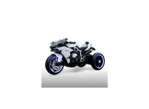 Moni Kinder Elektromotorrad Ninja - Kinder-Elektrofahrzeuge mit drei Kunststoffrädern, LED-Beleuchtung und MP3-Funktion für unvergesslichen Fahrspaß!