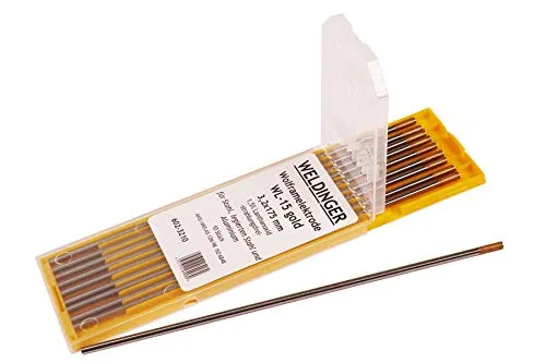 WIG-Wolframelektrode WL-15 gold 3,2x175 mm 10 Stück von WELDINGER
