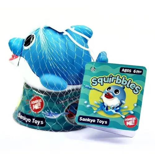 Squirbbles Blauer Delphin Badespielzeug