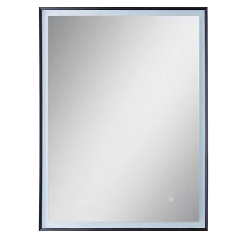 Paco Home Badspiegel mit Beleuchtung 60x80cm in schwarz von Paco Home