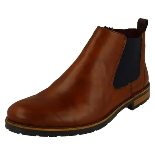 Rieker Herren Stiefel 14653 - Herren-Stiefel aus hochwertigem Leder, mit praktischen Reißverschluss und komfortablem Blockabsatz, ideal für den Alltag und die kalte Jahreszeit.