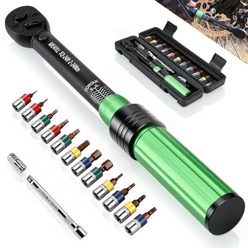 15-teiliges Drehmomentschlüssel Set für Fahrräder – 2-24 Nm, präzise und kompakt