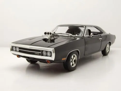 Dodge Charger 1970 Schwarz Modellauto 1:18 von Greenlight