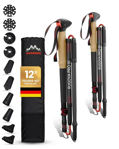 Grivel Trail Three Trekkingstöcke – 3-teilig, Aluminium 7075, EVA-Griff, 520 G, Für Trekking & Bergtouren