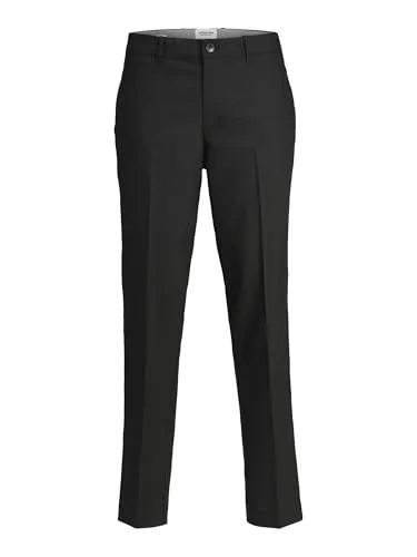 JACK & JONES Herren Jpstace Jjleo Noos Chinohose, Schwarz, 29W/34L - Wanderhosen mit Slim Fit, aus weichem Hochleistungs-Stretchmaterial für perfekten Tragekomfort und elegante Optik.