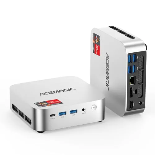 ACEMAGICIAN K1 Mini PC, AMD Ryzen R2544 bis zu 3,7 GHz, 8GB DDR4 256GB SSD
