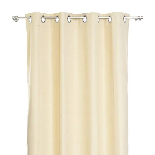 Ventanara® Verdunkelungsvorhang 100% raumverdunkelnd Blickdicht Ösen Vorhang Thermo einfabrig 1 Stück 135x240cm (Beige)