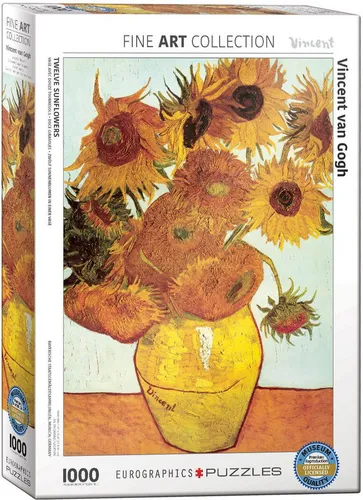 Puzzle 1000 Teile Puzzle - Puzzle - Vincent van Gogh Sonnenblumen, Puzzleteile