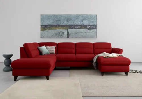 sit&more Wohnlandschaft Mellum U-Form, Federkern, wahlweise mit Bettfunktion, Stauraum und Armteilfunktion