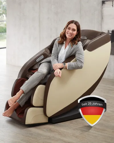 WELCON PRESTIGE II Massagesessel mit Wärmefunktion - Premium Massagesessel mit High-Tech Funktionen, darunter Wärmefunktion, Zero Gravity Position und Fußreflexzonenmassage für ultimative Entspannung zu Hause.
