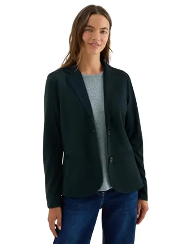 CECIL Damen 2116793 Basic Blazer, Ink Green, L - Blazer für Damen mit Reverskragen und Langarm, ideal für elegante Outfits und vielseitig kombinierbar.