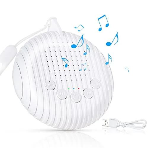 URAQT White Noise Machine, Einschlafhilfe Baby mit 10 Beruhigende Klängen und Schlaf-Timer, Sleep Sound Machine Zum Schlafen Und Entspannen Für Baby Erwachsene, USB Wiederaufladbare