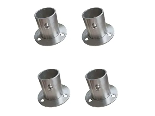 Flansch Edelstahl Flanschverbindung Wandanker Wandflansch Rohrbefestigung Wand Boden 4 Stück (25mm)