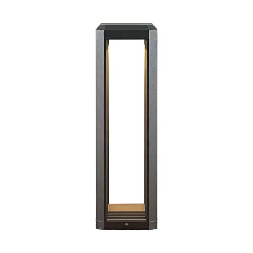 Lucande LED-Sockellampe Fery, anthrazit, 50cm - Moderne Außenleuchte aus anthrazitfarbenem Aluminium mit IP65 Schutz, ideal für Terrasse und Garten – sorgt für ein effektvolles Lichtbild und schafft eine gemütliche Atmosphäre.