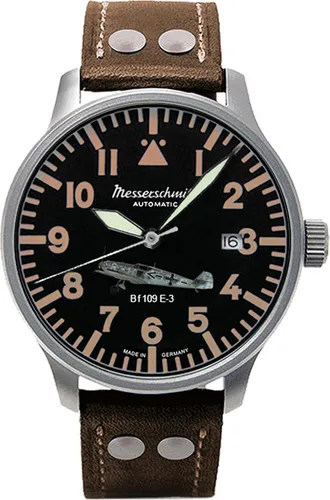 Aristo Herren Messerschmitt Fliegeruhr Automatik BF109E-3-A