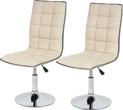 MCW Esszimmerstuhl C41 2er-Set Creme Kunstleder