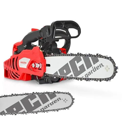 HECHT Benzin Kettensäge – 35 cm Schwert für präzise Schnitte - Kettensägen für Garten und Forst, leistungsstark mit 1,0 PS und Rückschlagbremse für höchste Sicherheit und komfortables Handling.