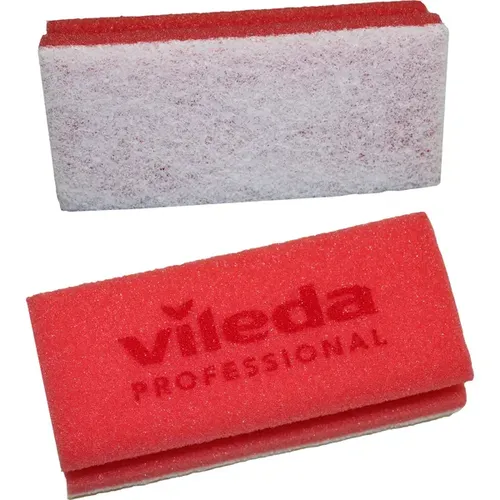 Putzschwamm Vileda kratzfrei rot - gründliches Reinigen ohne Kratzer, 7x15 cm für schonende Reinigung von empfindlichen Oberflächen
