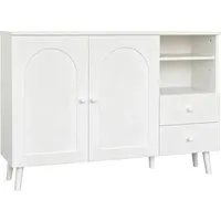 PXloue Sideboard Weiß mit Türen und Schubladen