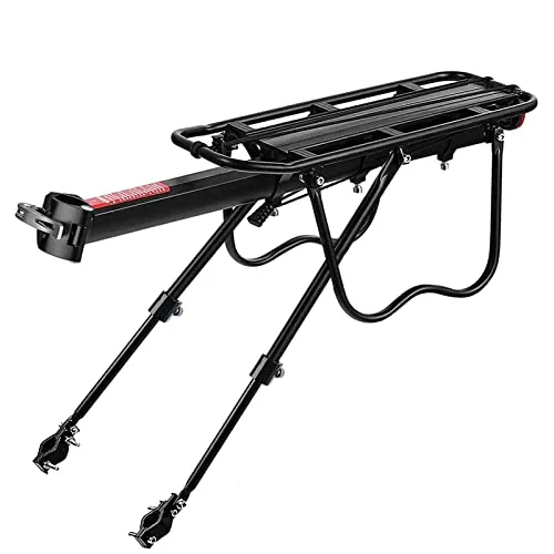 Yabtf Mountainbike Gepäckträger Hinten Aluminium – 24-29 Zoll Verstellbar, 100kg Traglast, Fahrrad Gepäckträger Sattelstütze mit Reflektor, Schnellmontage für MTB & Rennrad