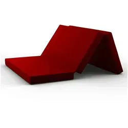 Klappmatratze Luxus Faltmatratze, klappbare Gästematratze, faltbare Matratze, shogazi ®, 12 cm hoch, (1-tlg), MADE IN GERMANY, Direkt vom Hersteller, OEKO-TEX®, Testsieger 1,1 rot 120 cm x 190 cm x 12 cm