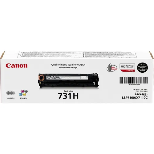 Original Canon 6273B002 731H - Schwarzer Toner für bis zu 2.400 Seiten, kompatibel mit Canon LBP-7110 und MF 620, ideal für zuverlässige Druckqualität