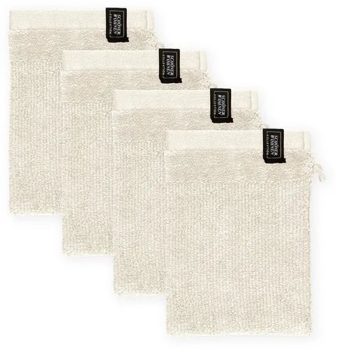 SCHÖNER WOHNEN-Kollektion Waschhandschuh Sense, (Packung, 4-St), mit Velourborte, hautschmeichelnde Airtouch Qualität, super weich